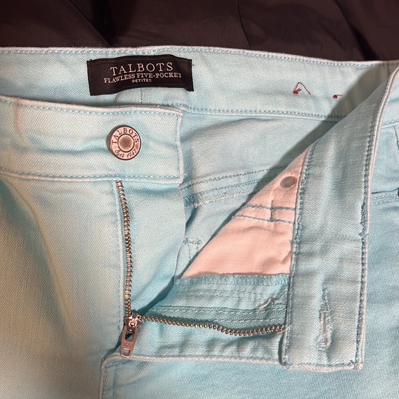 Talbots teal crop slim ankle jean/pant - Picture 5 of 5